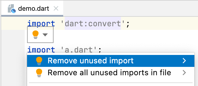 A context menu in IntelliJ IDEA offering to remove all unused imports in the file.
